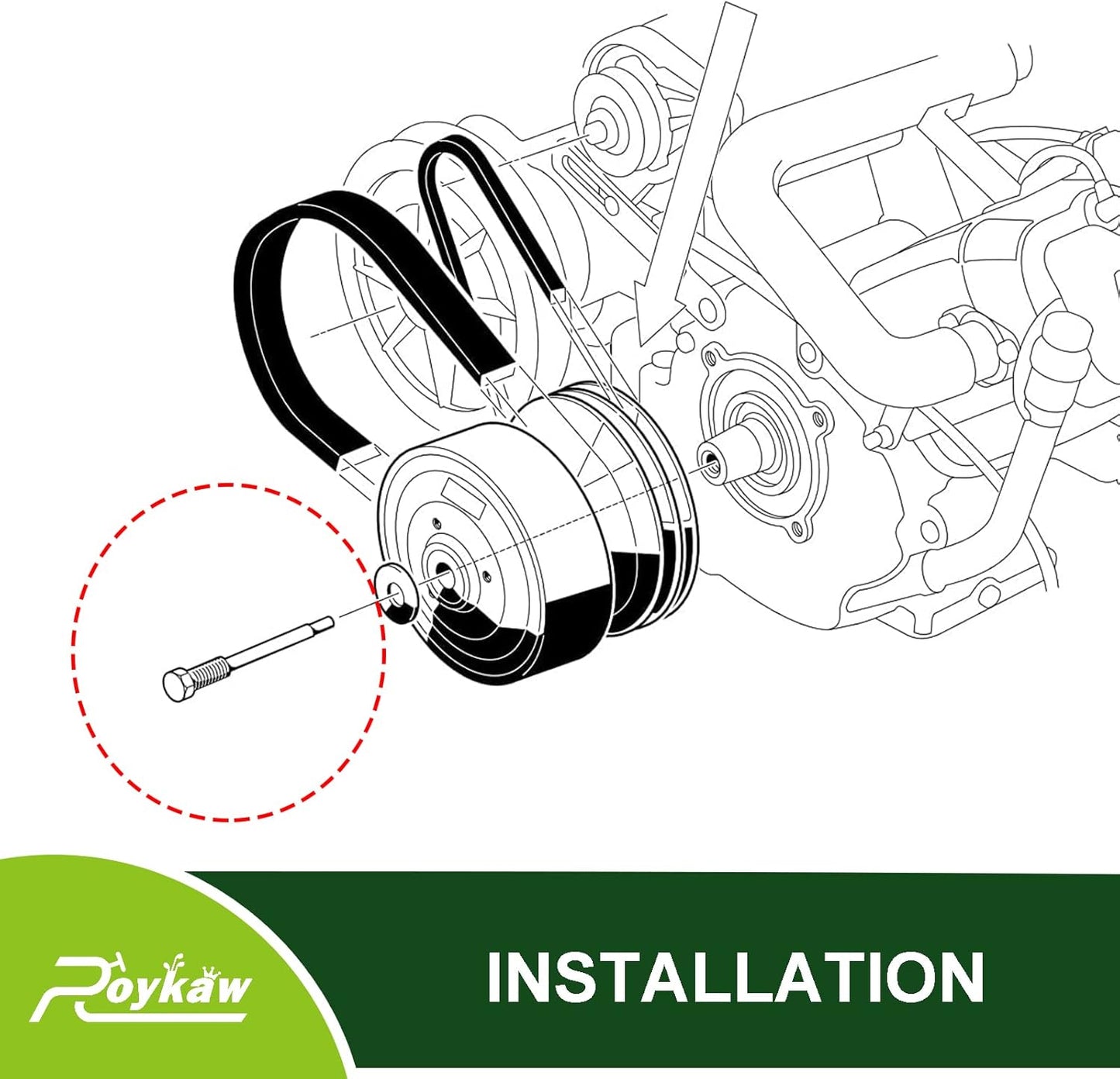 Roykaw Club Car Drive Clutch Puller Bolt Removal Tool for 1988-up DS/Precedent Golf Cart, Replaces OEM # 1014496, 5707