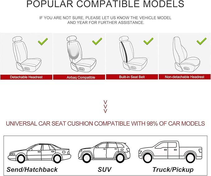 Car Seat Cover for Luxury & Comfort - PU Leather, Anti-Slip, Full Wrap Protection with Storage Pocket for Bottom Cushion - Universal Fit for 95% of Vehicles (Black,1 Piece)