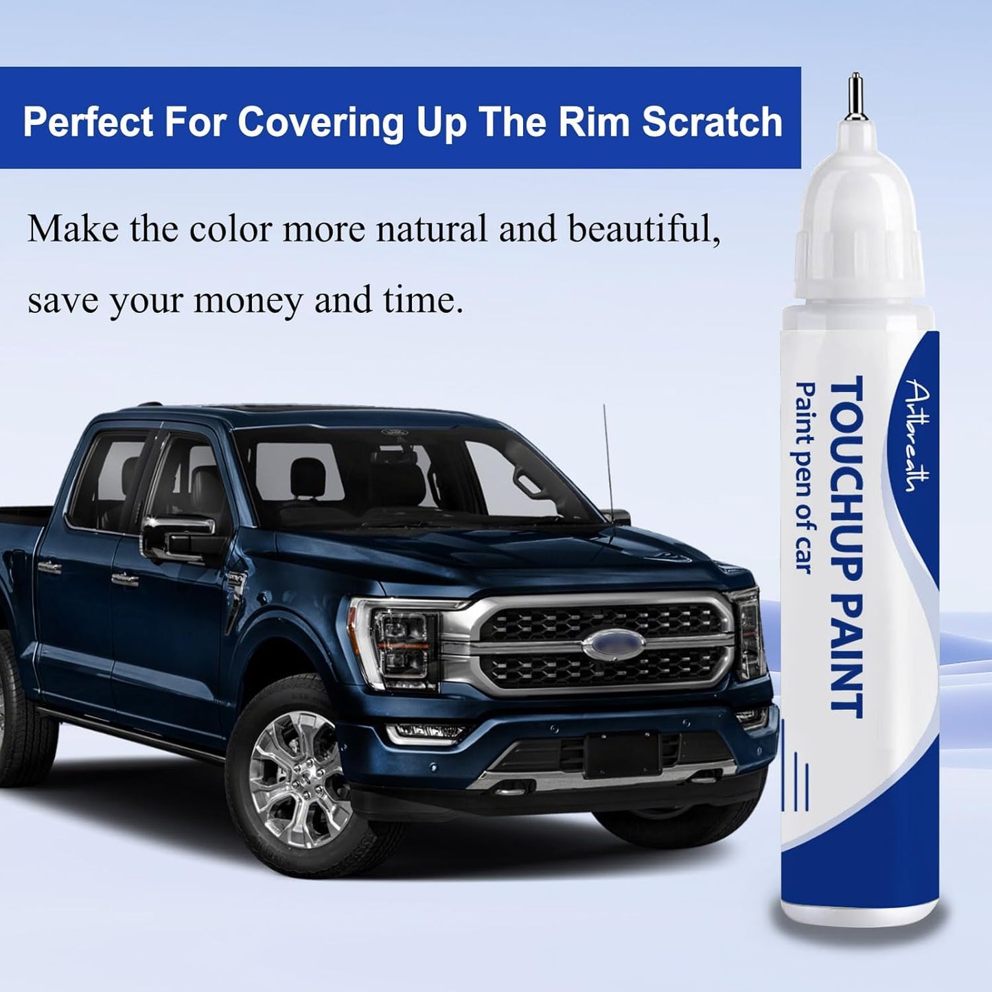 Antimatter Blue Metallic(HX) Touch Up Paint for Ford -Exact Match–Chips and Nicks Car Paint Scratch Repair Kit Automotive Paint Pen for F-150/Mustang/Transit/Explorer/Ranger/Escape/Edge