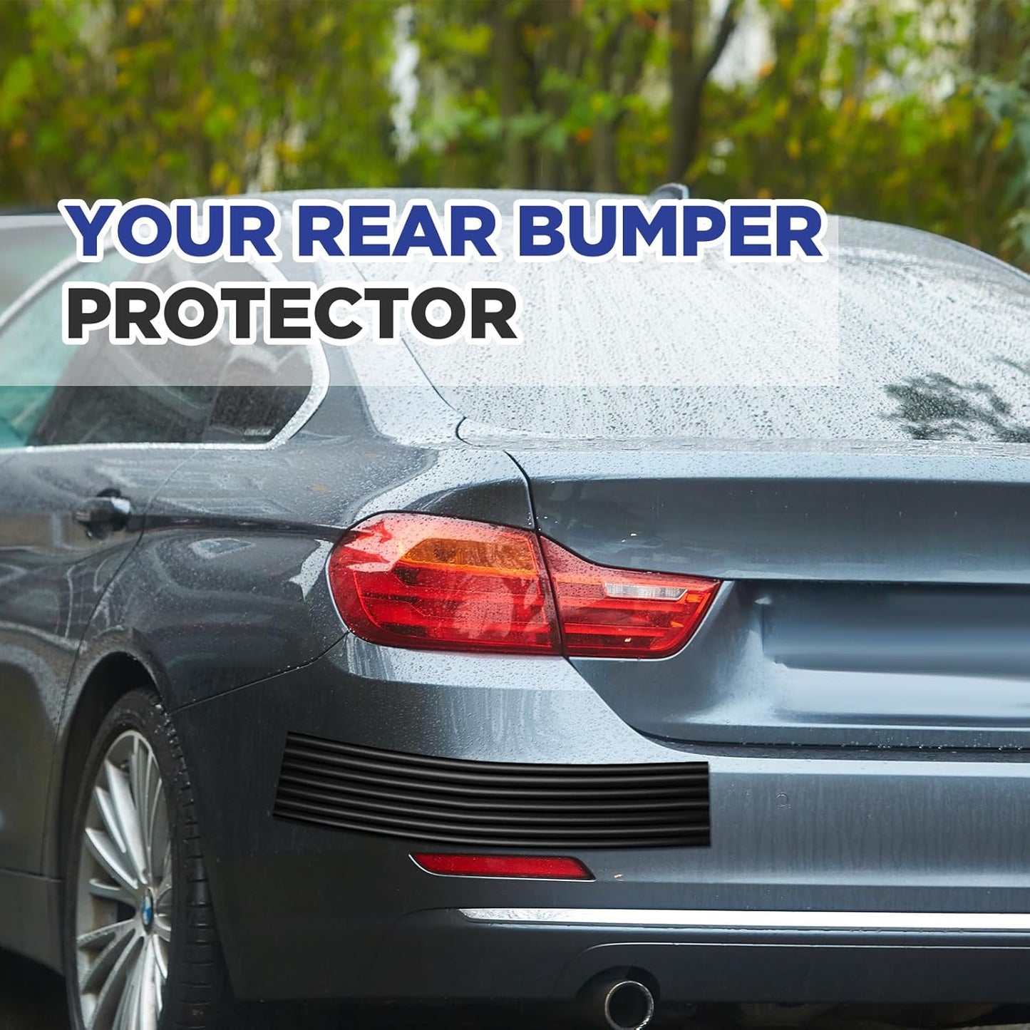 Garage Wall Protector 3.15in x 10ft Self-Adhesive Rubber Bumper Protectors Strip for Car SUV Doors Waterproof Anti-Scratch Wall Bumper Guard for Garage Car(Black)