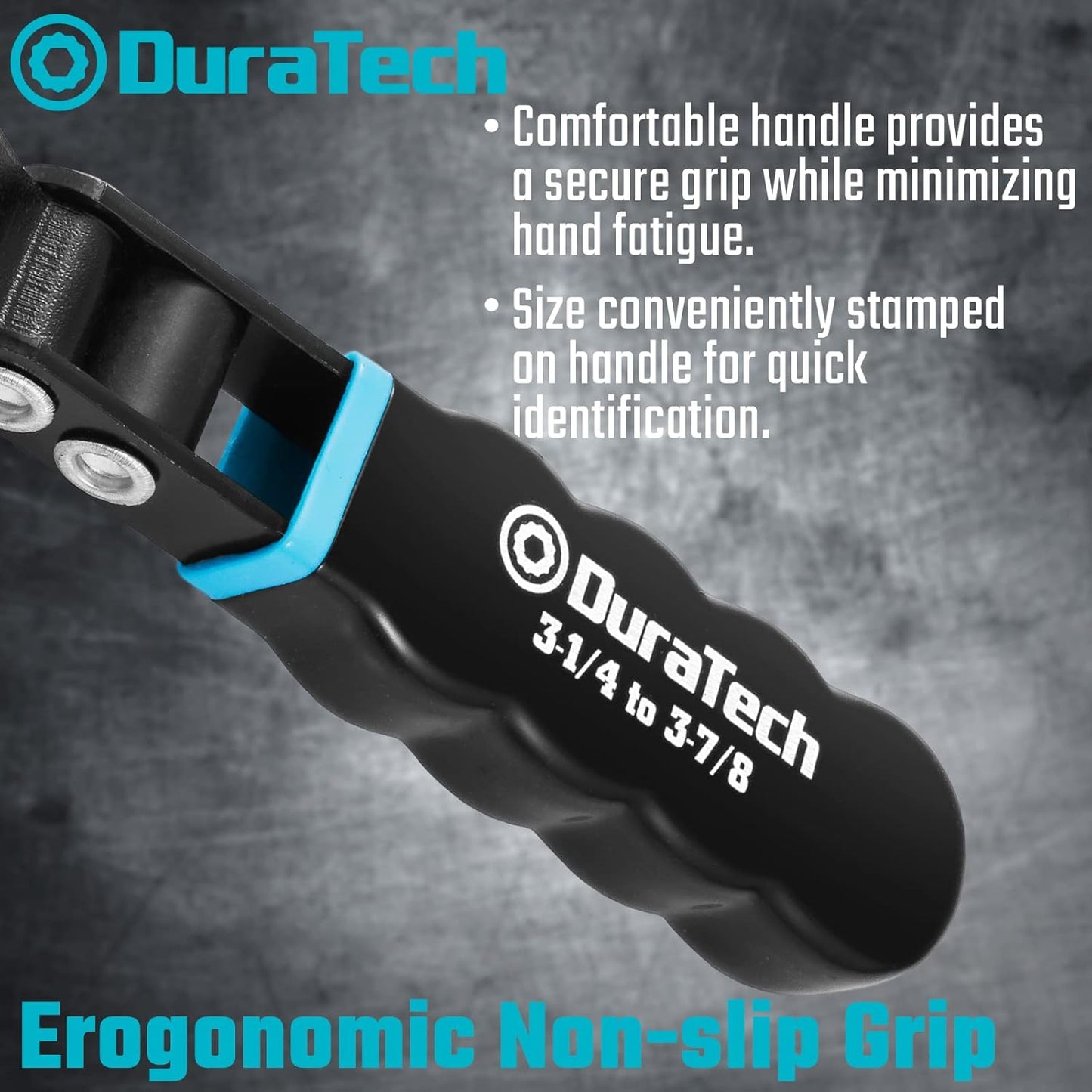 DURATECH Standard Swivel Oil Filter Wrench, Oil Filter Removal Tool, Fits Filters 3-1/4" - 3-7/8", Perfect for Car Repair Tools