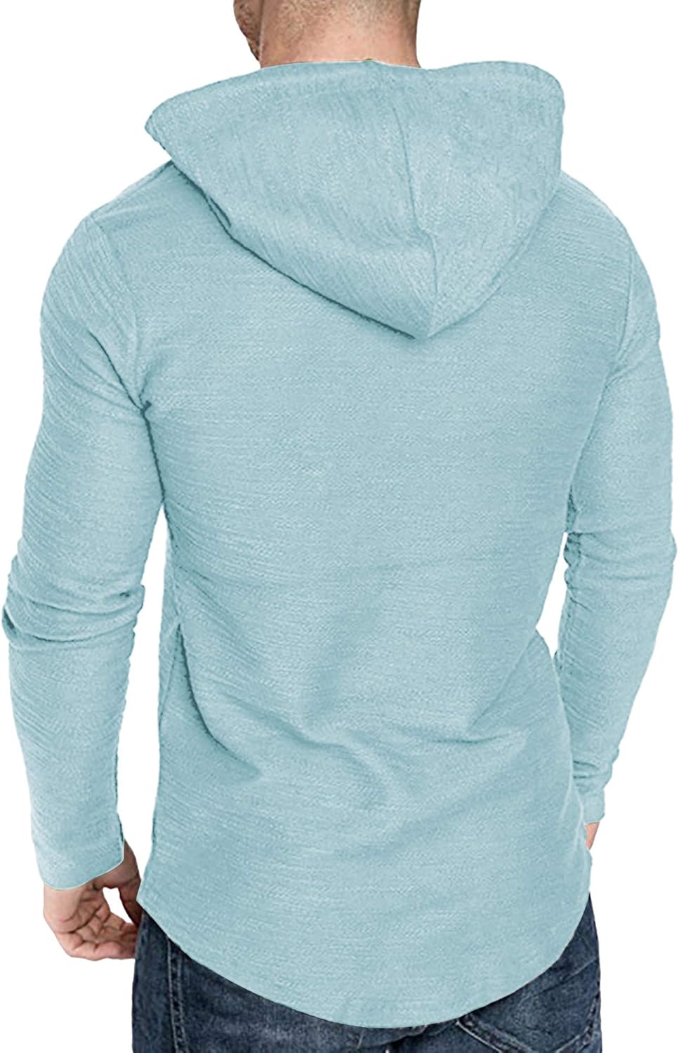 Lexiart Mens Fashion Athletic Hoodies Sport Sweatshirt Solid Color Fleece Pullover