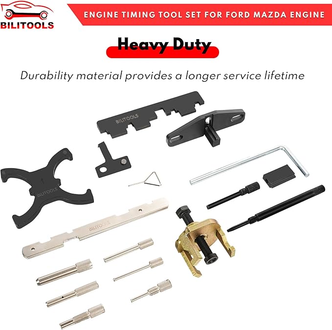 BILITOOLS 1.5 1.6 Ecoboost Engine Timing Tool Kit, Compatible with Ford Fiesta Fusion Mazda 1.4 1.6 1.8 2.0 Di/TDCi/TDDi 1.6 Ti-VCT 1.5/1.6 VVT 2.3L Equivalent to OEM No. 303-1097 303-1550 303-1556