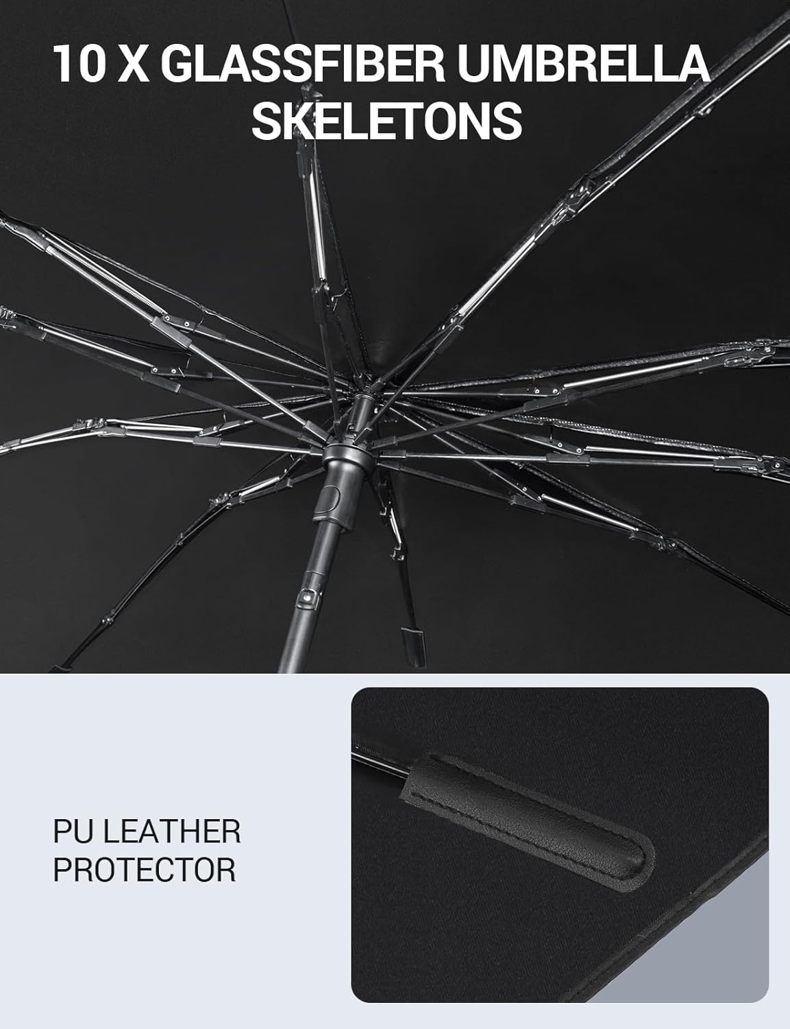 Proadsy Windshield Sun Shade Umbrella for Lincoln Aviator 2020-2025 Foldable Car Umbrella Sunshade with Soft TPU Handle Spring Structure Crystal Cooling Material Protect Car from Rays & Heat