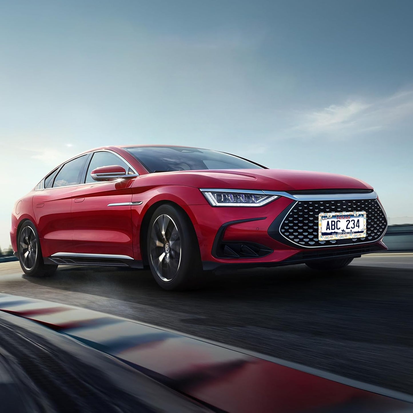 Cute Rainbow License Plate Frame Personalized License Plate Frames Colorful Auto Accessories Bracket Stainless Steel License Plate Holder 6x12 Inch