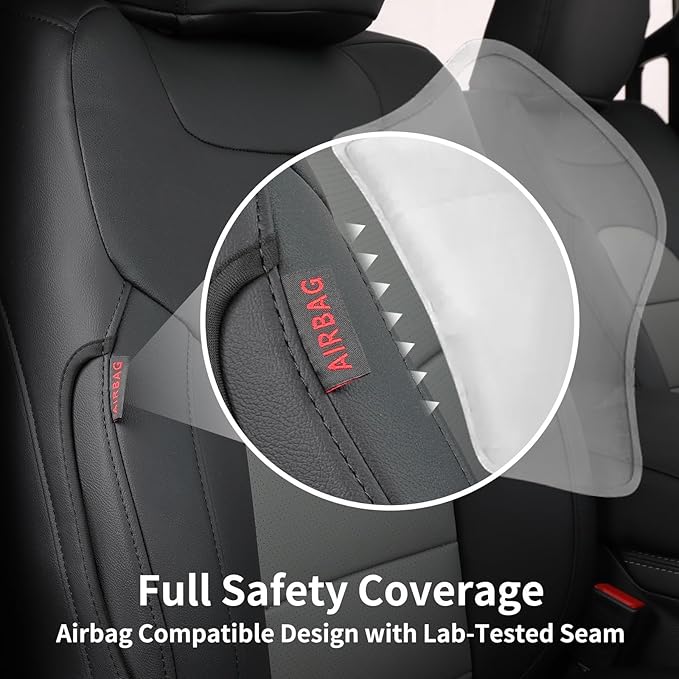 coverdream 4runner Car Seat Covers Full Set for 2025 2026 Toyota 4Runner 5 Seats Pickup Truck Seat Cushion,Fully Covered Luxury Waterproof Leather Seat Protector,Armrest Cover Included(Black)