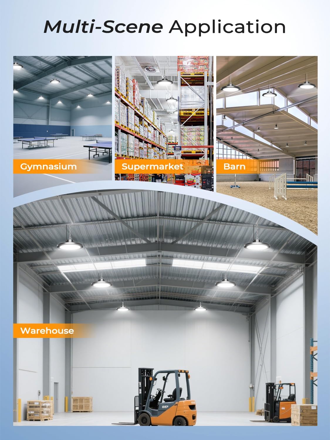 250W UFO LED High Bay Light, 37500LM Super Bright Industrial UFO High Bay LED Shop Lights & Garage Lights,6000K Shop Light IP65 Waterproof with US Plug, for Garage/Warehouse/Gym (6 Pack)