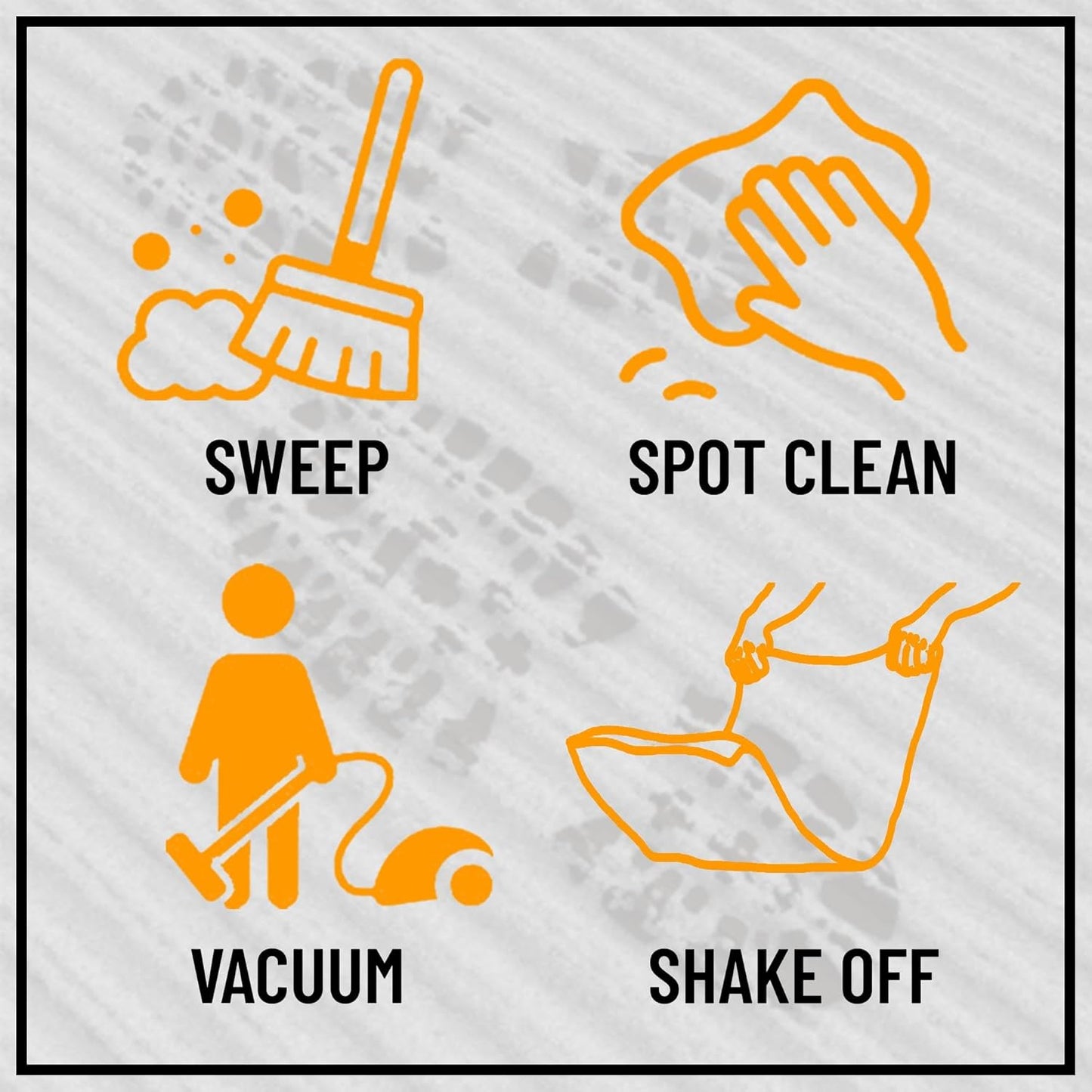 Ottomanson 3'11" x 10' Hallway Runner with Scraper Pile - Extra Durable Non-Slip Rug Mat for Indoor & Outdoor Use - Ideal for Kitchen, Entryway & Garage - High-Traffic Carpet, Gray