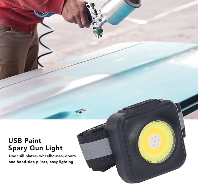 Automotive Paint Gun Light USB Rechargeable LED for Car Detailing and Spraying