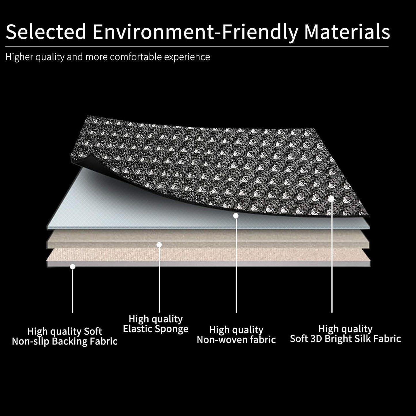 Auto Newer 2 PCS Breathable Universal Four Seasons Car Seat Covers,Luxury Car Seat Cushion,Protectors for Front Seat Bottoms,Compatible with 95% Vehicles, Fit for Cars Truck SUV or Vans(Black+Grey)