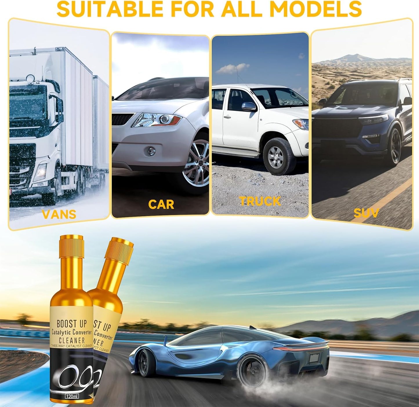 Catalytic Converter Cleaner,120 ml Auto Parts Engine Cleaner, Exhaust System Pipe Carbon Removal Treatment Additive Oil, Fuel System Treatment Oil Additive for Gas and Diesel Car (120ml-3PC)