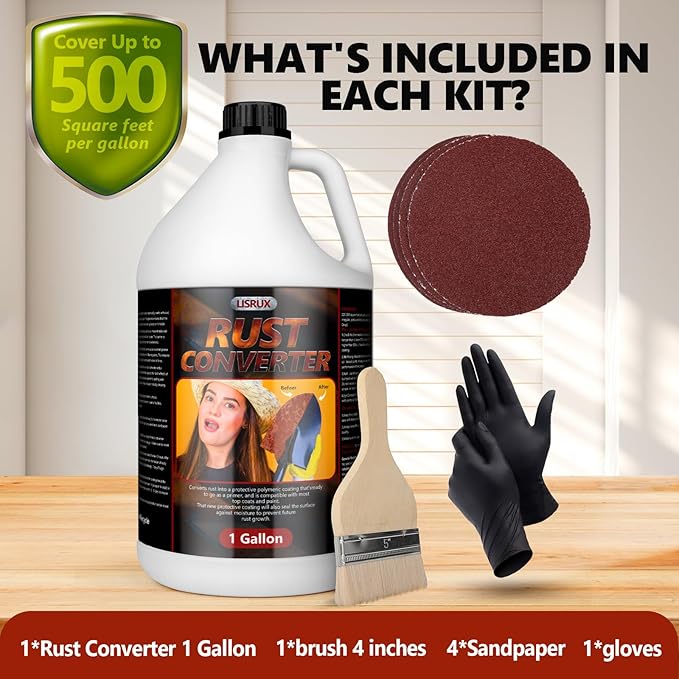 Rust Converter Metal PrimerUltra, Effective Professional GradeWater-Based Rust Repair, Stops Rustand Converts Rust Spots (1 Gallon)