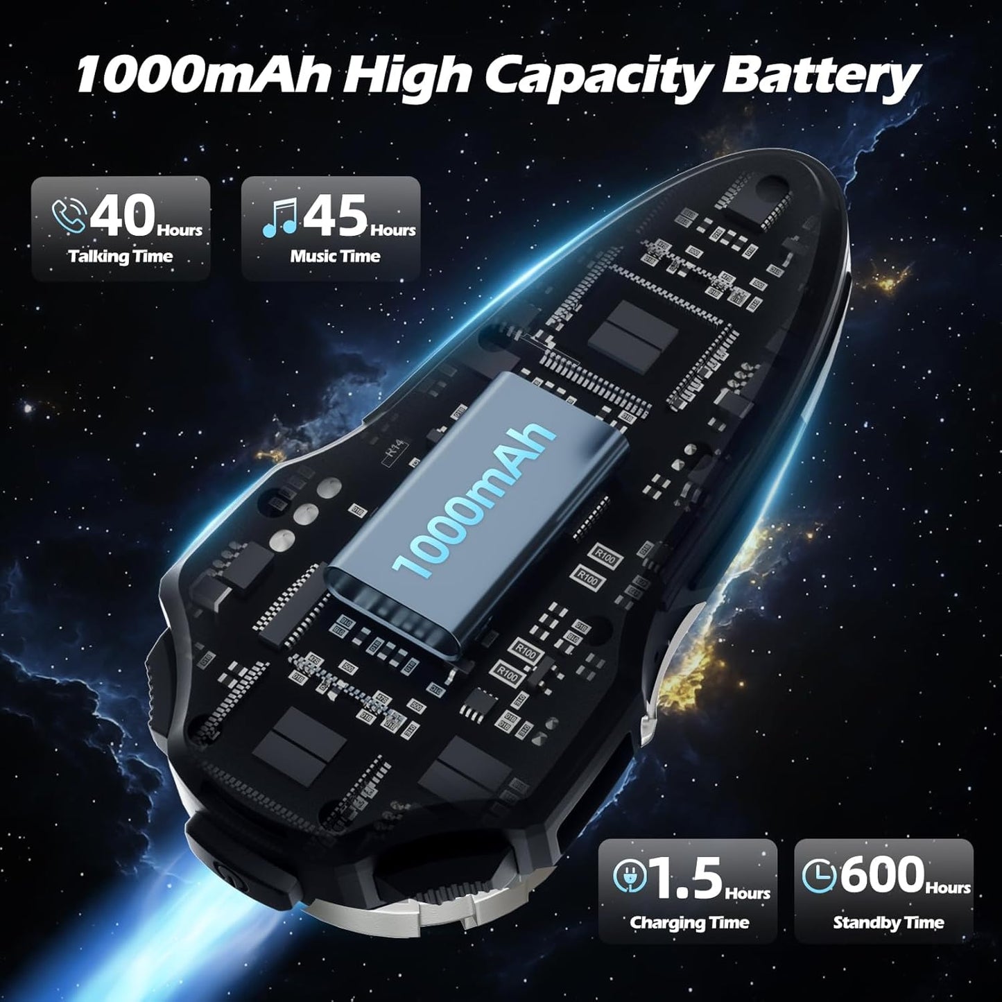 Motorcycle Bluetooth Headset T2Plus Dual Chip MESH Intercom 10-Way Motorcycle Helmet Bluetooth Helmet Intercom Communication Systems with Double Coil Subwoofer Speakers (Black/Silver)