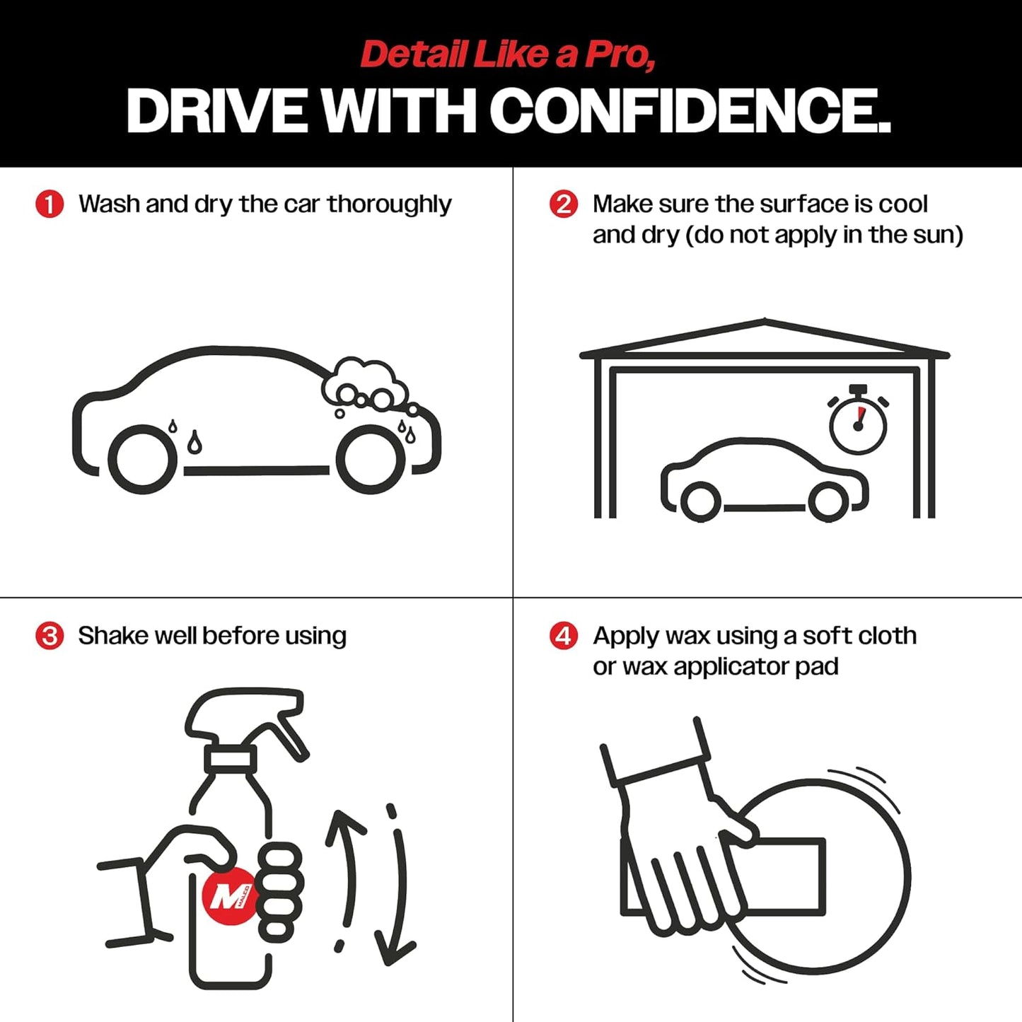 Malco Nano Care Banana Creme Wax - Deep Gloss Shine and Long-Lasting UV Protection/For Automotive, Marine and Industrial Finishes / 32 oz. (197732)