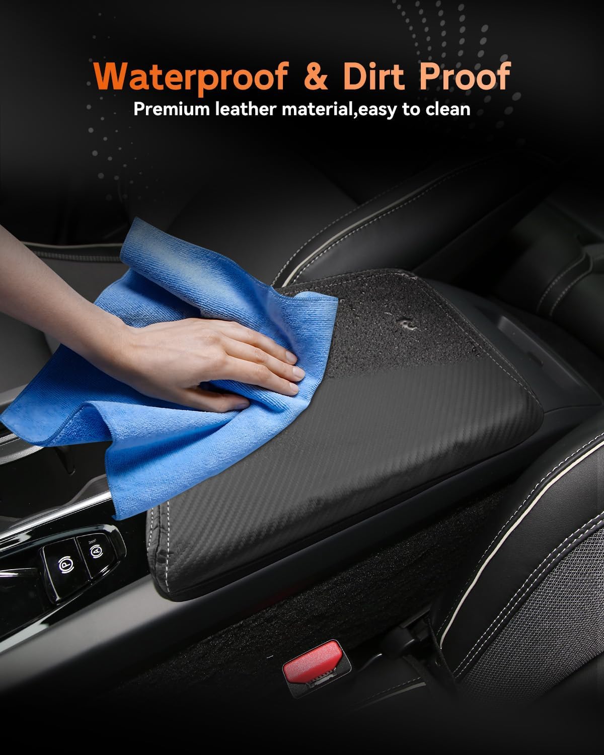 CDEFG for Volvo XC60 2018-2025 Center Console Cover Armrest Box Cover for XC60 (Core, Plus, Ultra) 2020 2021 2022 2023 2024 2025 Accessories Console Arm Rest Protector