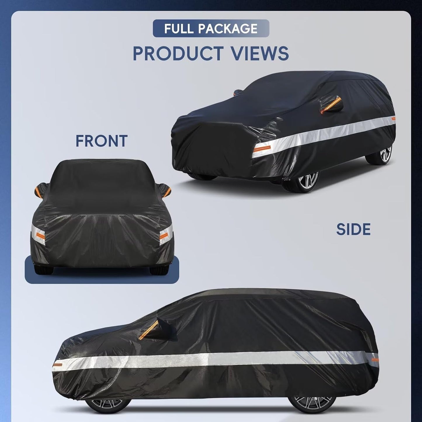 10 Layers SUV Car Cover Custom Fit for Buick Enclave (2007-2025), Waterproof All Weather for Automobiles, Outdoor Full Cover Sun Dust Rain Protection with Cotton. Black