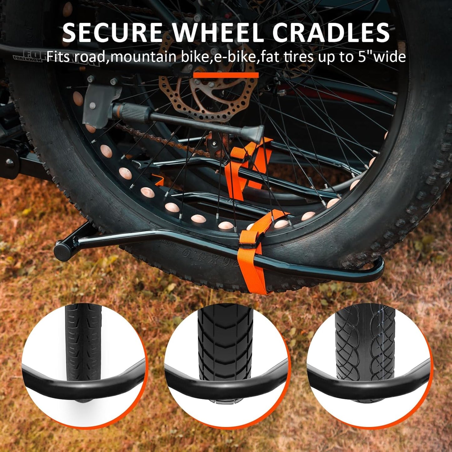 Platform 2 EBike Rack for Car Hitch Bike Rack for SUV RV Trucks Carrier Bicycle Car Racks 2-inch Receiver (Premiun with Pedal)