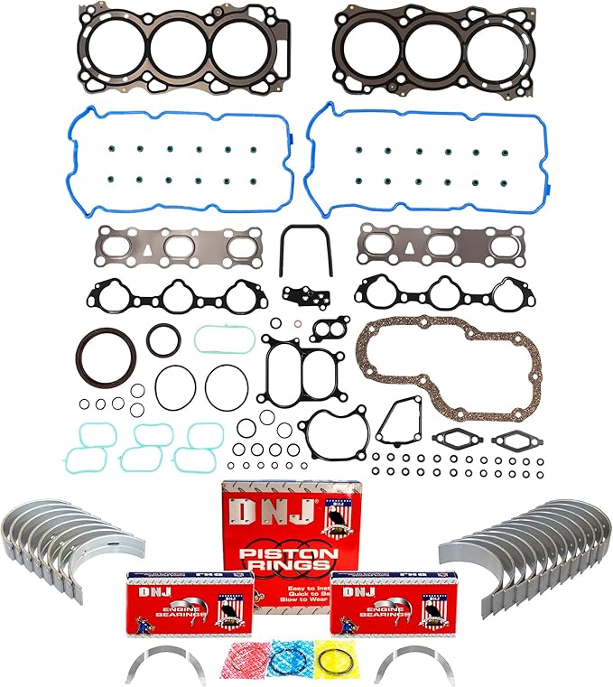 DNJ RRK648 Engine Re-Ring Kit for 2005-2021 Nissan, Suzuki Equator, Frontier, NV1500 4.0L V6 24V DOHC 3954cc