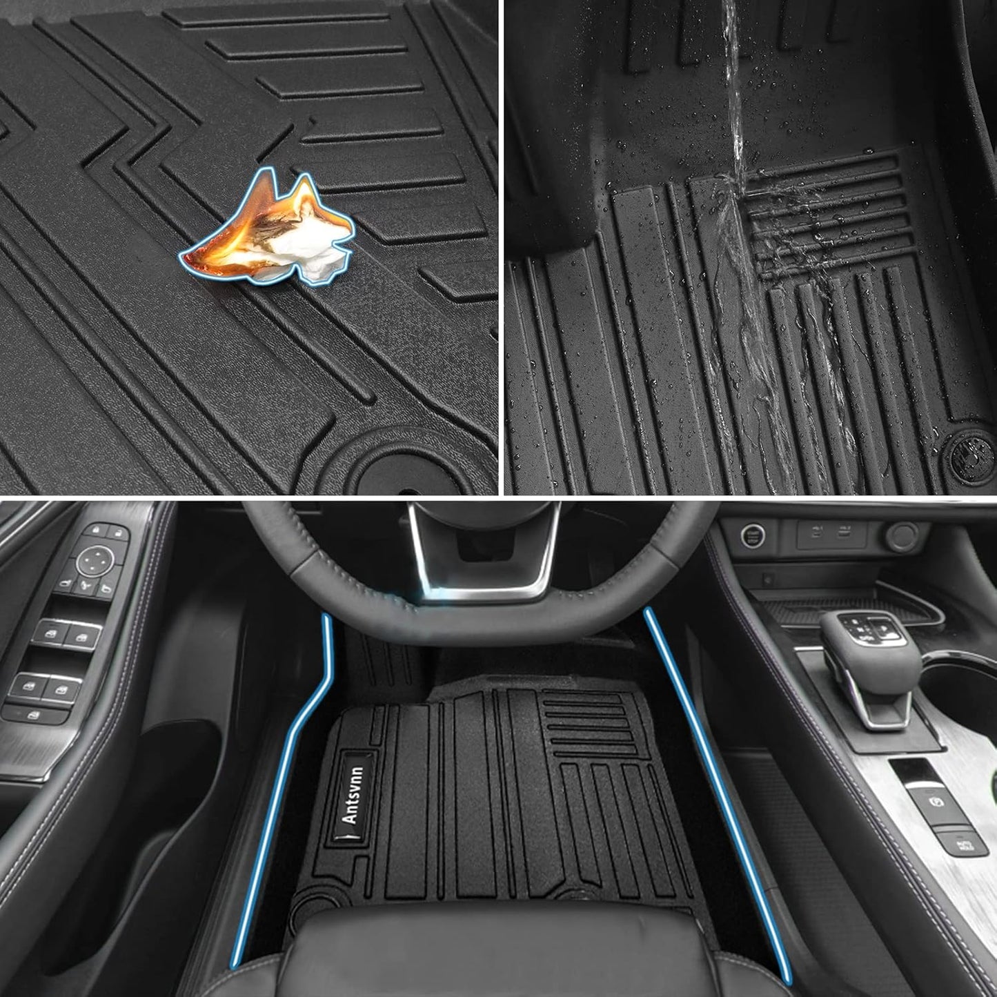 Compatible for 2025 2024 2023 2022 2021 Nissan Rogue Floor Mat Trunk Cargo Liners, All-Weather Rear Trunk Mat Cargo Cover Protector Fit for Rogue 2024-2021 Accessories (No Sport Models)