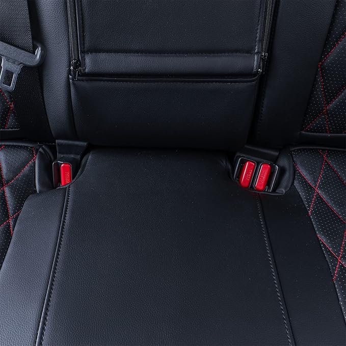 coverdream Corolla Cross Leather Seat Covers Custom Fit for 2023-2026 Toyota Corolla Cross Hybrid S,SE,XSE,Nightshade SUV,Fully Covered,Luxury Waterproof Car Seat Protector(Full Set,Black/Gray)