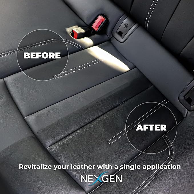 Nexgen Car Leather Conditioner - Quick Spray Interior Conditioner and Leather Restorer - Gentle Liquid Formula, Multi-Purpose Leather Conditioner for Car Interior, Couch, Boots, Purses, & More 16 Oz