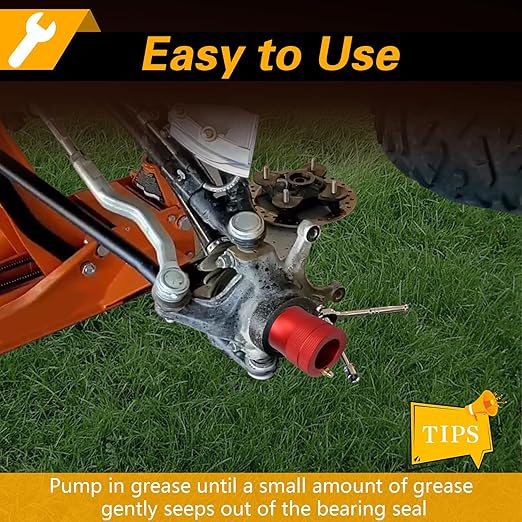 Upgraded 40mm & 44mm Wheel Bearing Greaser Tool with Storage Tube, UTV Front Rear Bearing Greasing Kit Compatible with Polaris Ranger 500 800 900 Sportsman 500 800 1000 RZR 570 800 ACE 570 900
