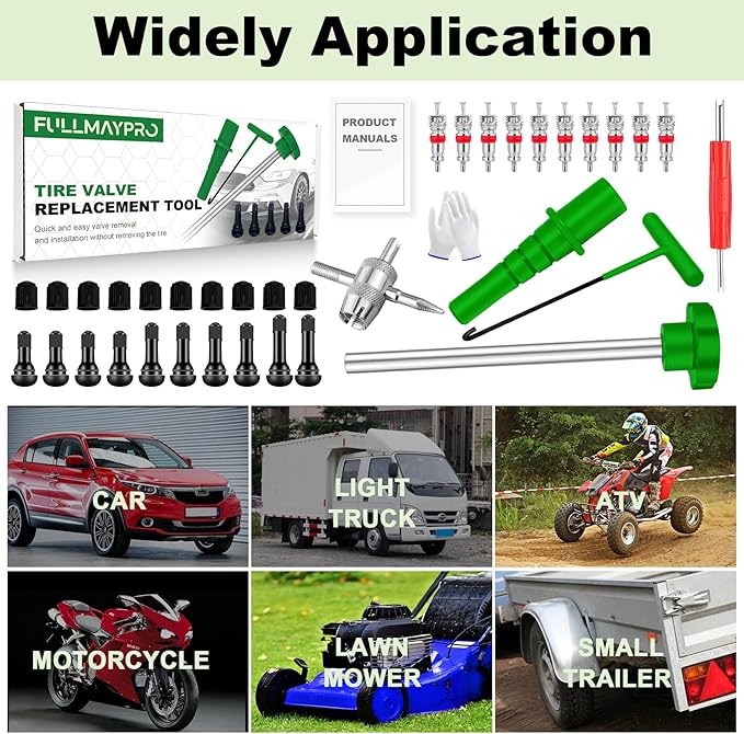 38PCS Tire Valve Stem Core Quickly Replacement Tool Kit,Quick Change Tire Valve Tool Kit for Replacing Leaky Valves in Cars,Trucks,ATVs,etc.with TR413/TR414/TR418