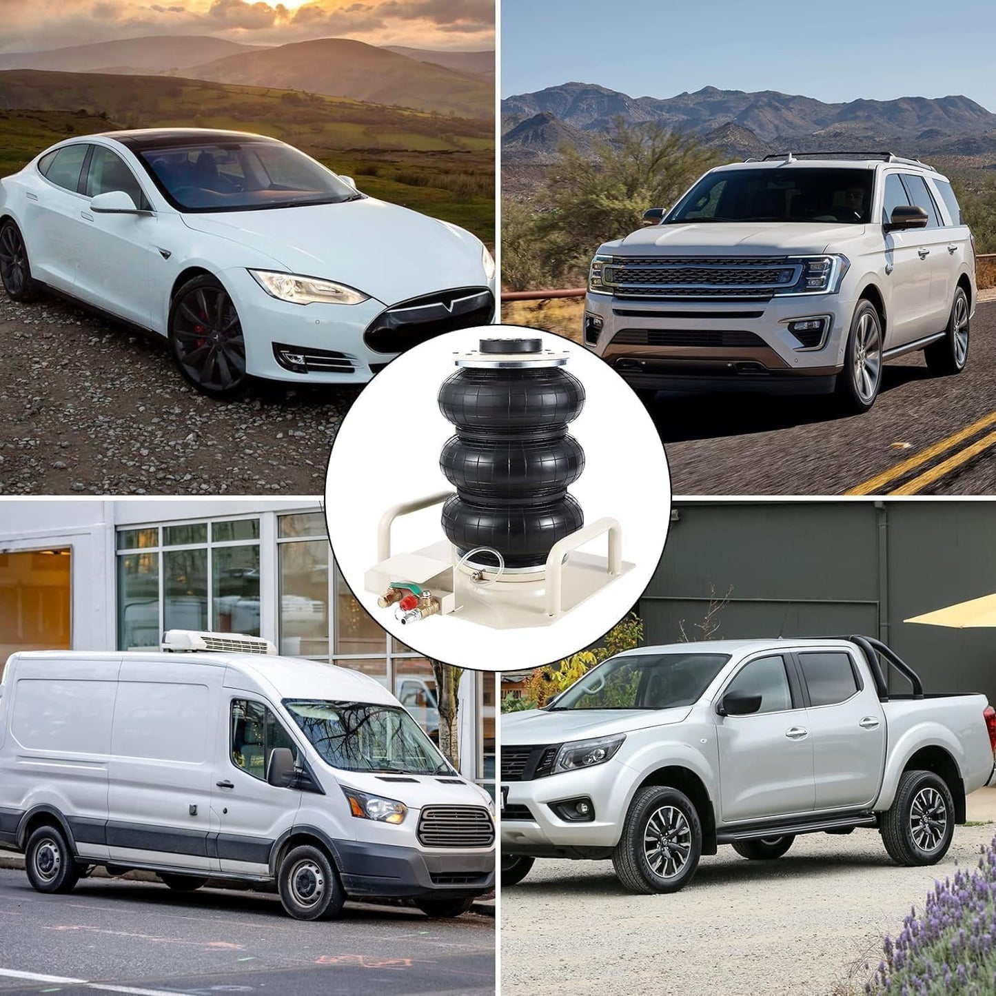 Air Jack,Heavy Duty 3 Ton/6600 lbs Air Bag Jack-3-Ply Pneumatic Lift up to 17.7 inch/450 mm for Cars/SUVs,Portable with Two Handles