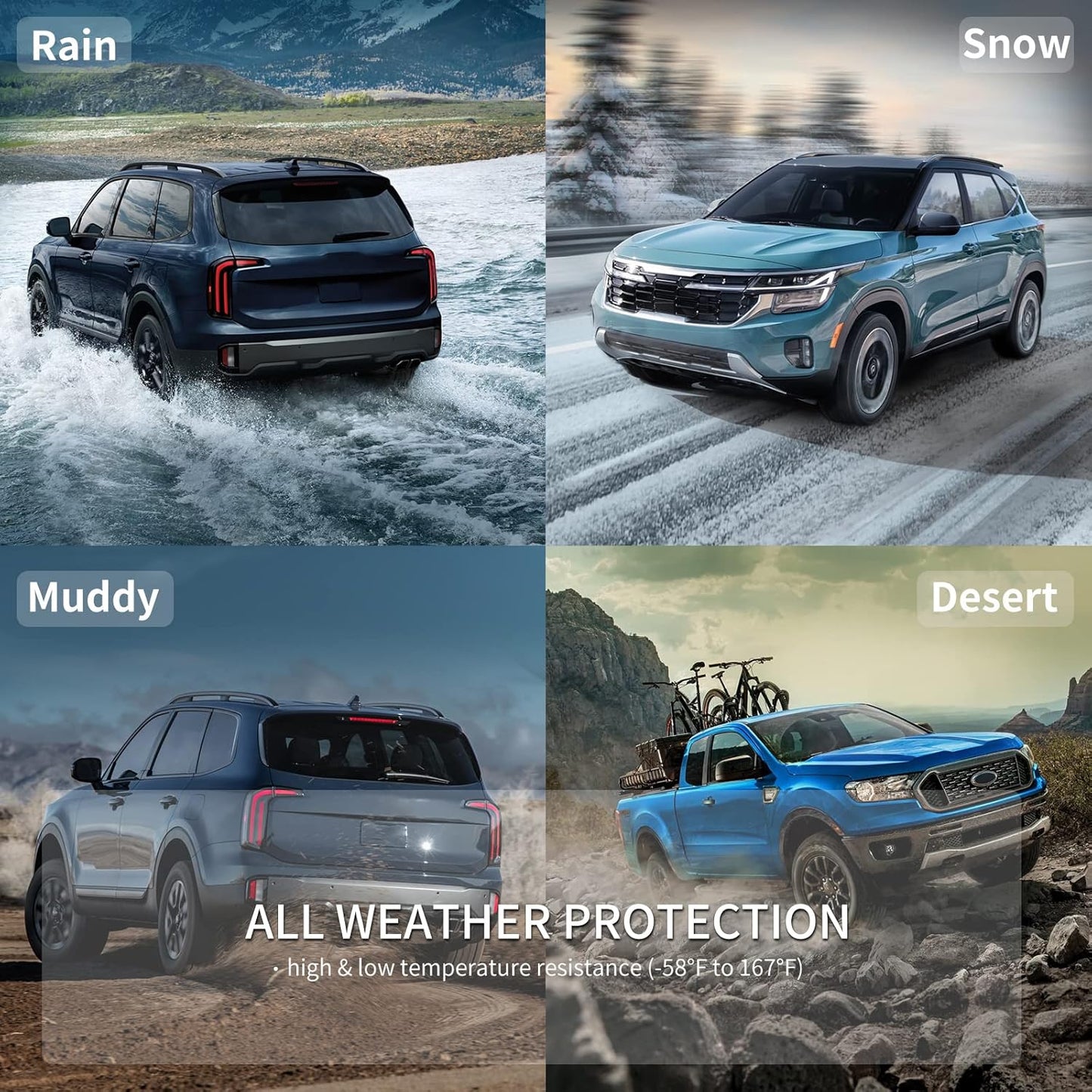 KELCSEECS® Floor Mats & Cargo Liner Custom for Chevrolet/Chevy Trax 2026 2025 2024 & Buick Envista 2026 2025 2024 All Weather Protection TPE Floor Liners Front & Rear Row Full Set Accessories Black