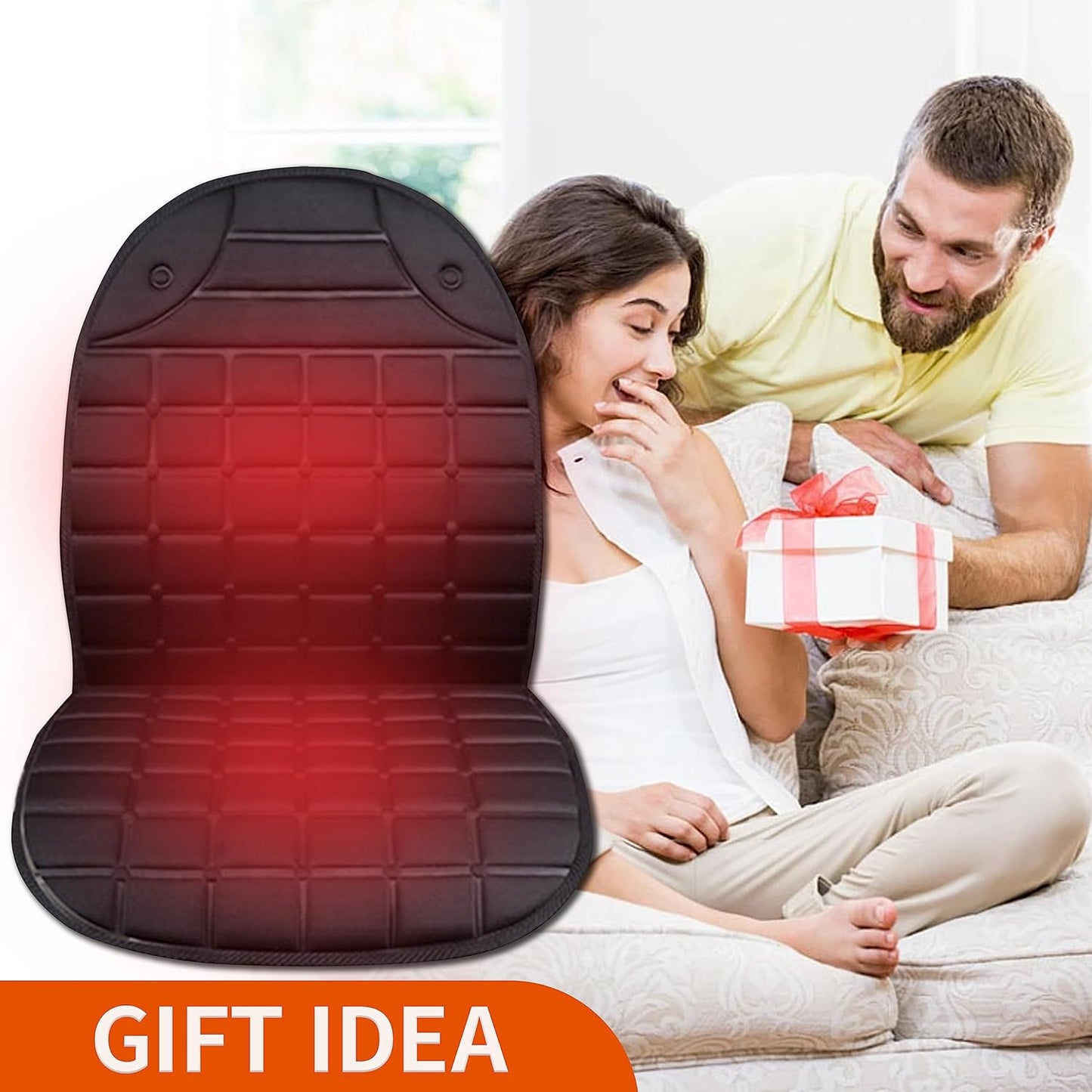 Heated Seat Covers, 2 Fast Heating Models Heated Seat Cushion Black