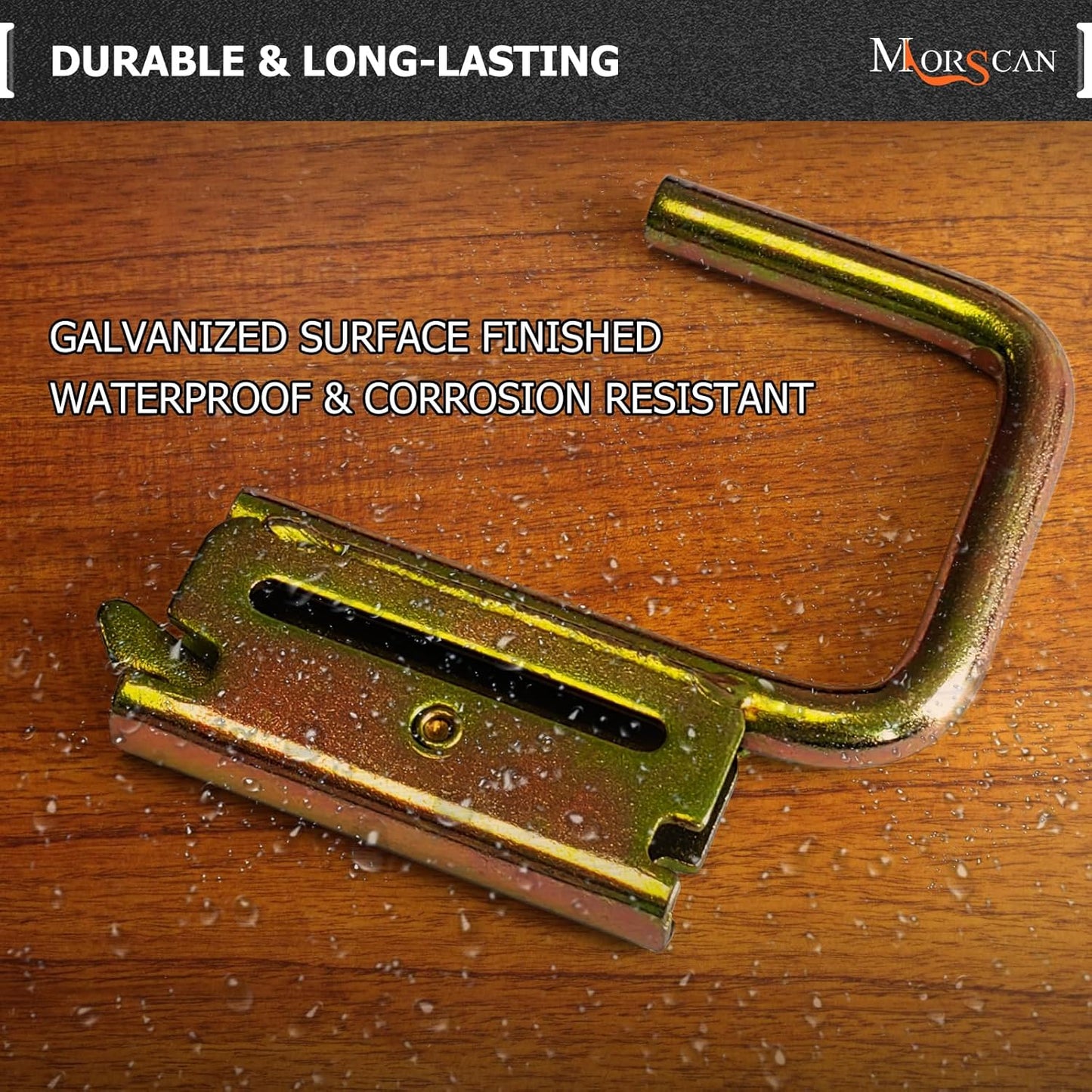 6 Pack 2" E Track J Hooks Heavy Duty Galvanized Steel E-Track Tie Down Accessories for Box Truck, Enclosed Trailer, Garage, Vans, Warehouse, Workshop