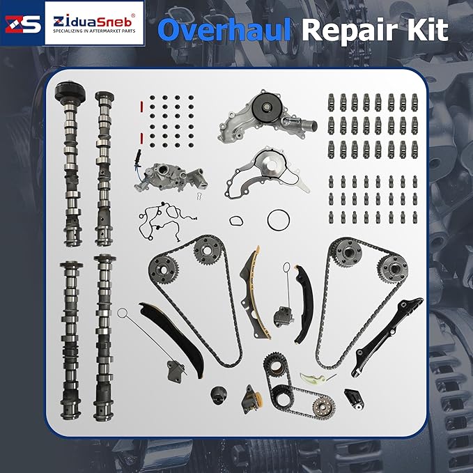 3.6 4Pcs Intake&Exhaust Camshafts Timing Chain Kit Water Pump Oil Pump Valve Lifters Rocker Arms Fit For Chrysler Dodge Jeep Ram 3.6L V6 DOHC 2011-2016 5184377AG 5184378AG 5184379AG 5184380AG 90511S