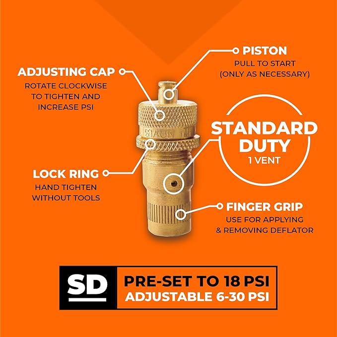 Staun Tyre Deflators | The Australian Original Tire Deflator | Automatically Airdown Tires to 6-30 PSI