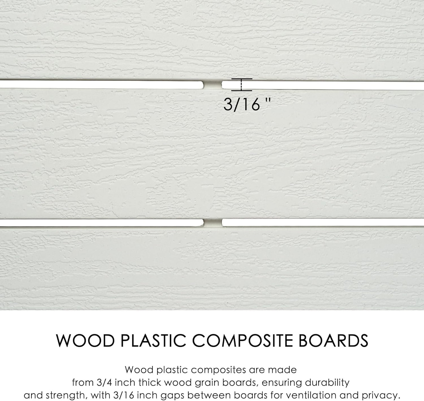 Kozyard 50" W x 48" H Outdoor Privacy Screens Aluminum Post, Air Conditioner Fence Panels, Pool Equipment Enclosure, Trash Can Screens Fence Kit for Outside Backyard Patio (White/3 Panels)