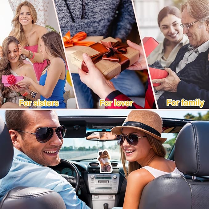Custom Air Fresheners with Picture - Personalized Double Sided Photo Air Freshener, Customized Air Freshener for Car Wardrobe Bathroom Hanging Ornaments (A5-Irregular Shape)