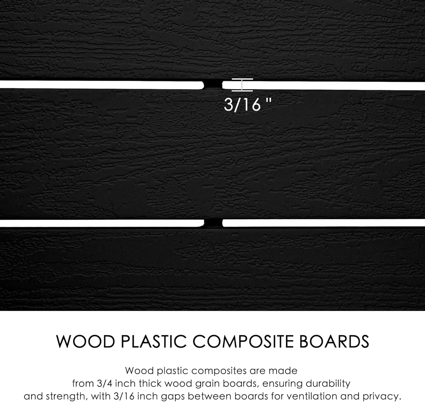 Kozyard 50" W x 48" H Outdoor Privacy Screens Aluminum Post, Air Conditioner Fence Panels, Pool Equipment Enclosure, Trash Can Screens Fence Kit for Outside Backyard Patio (Black/ 2 Panels)