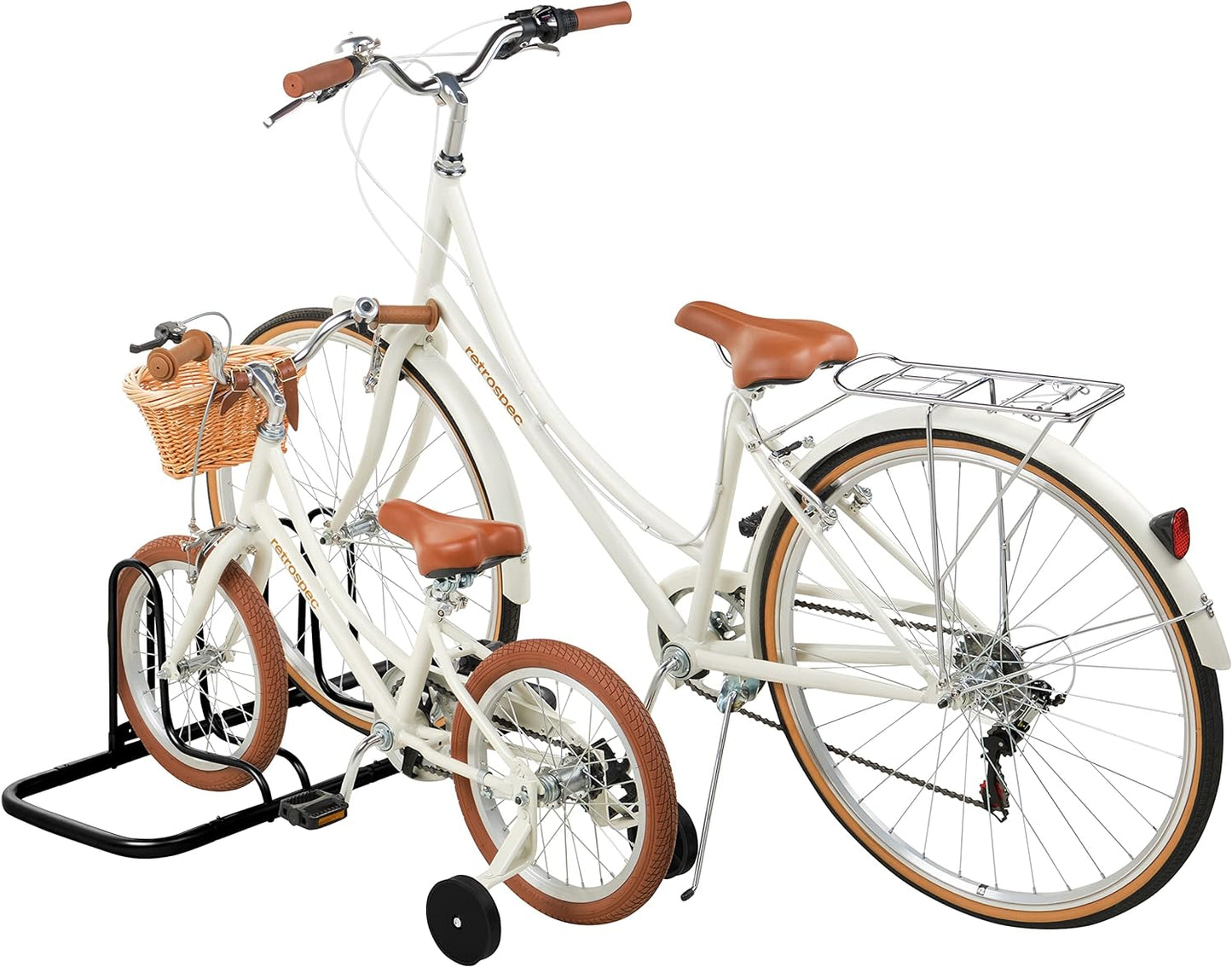 Retrospec Stash Rack 2, 4 & 5 Bike Floor Stand Bicycle Storage Organizer for Mountain Bike, Road Bike, Weather Resistant Fine Powder Steel Coating Fits Wheels up to 3"