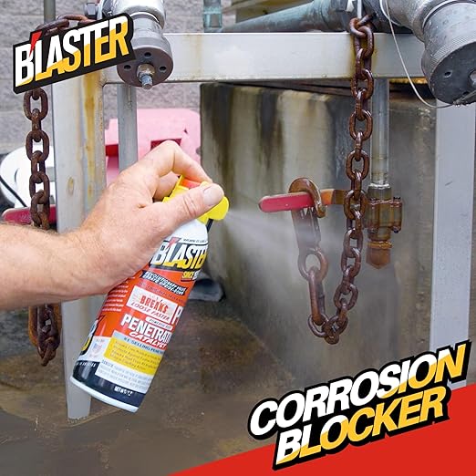 B’Laster Penetrating Oil Spray – Rust Prevention Penetrating Fluid – Loosens Rusted Bolts, Protects Against Corrosion, Multi-Use Anti Rust Spray for Frozen Parts – 11oz (Case of 6)