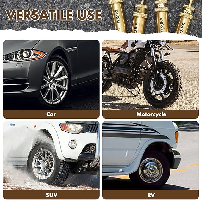 X-BULL New Automatic Tire Deflator,Adjustable Offroad Accessries,4pcs Auto-Stop Tire Air Down Tool Kit for 4 * 4 Vehicles