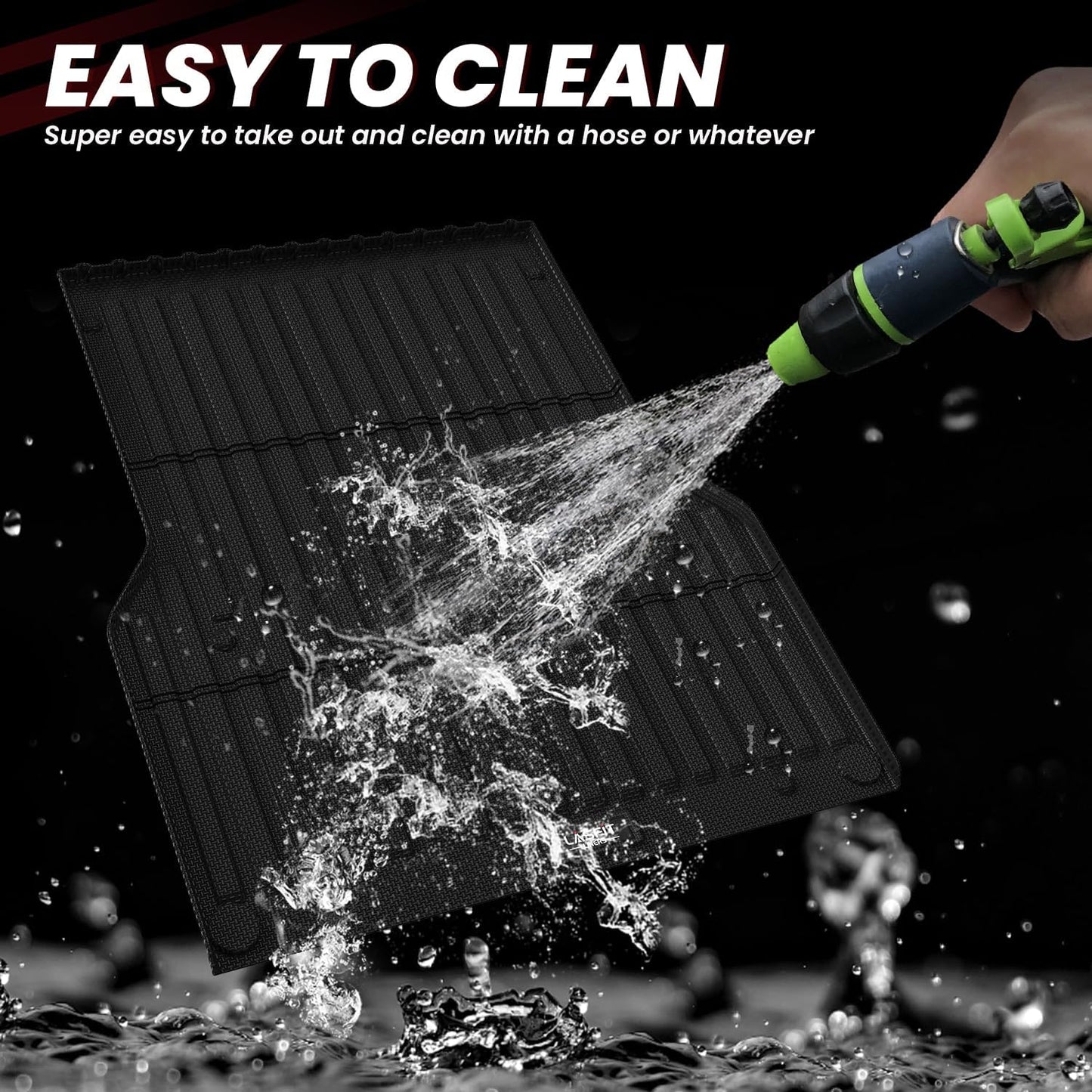 LASFIT Bed Mat for Toyota Tacoma (5FT,61.3'' Bed) 2023 2022 2021 2020 2019-2005 Truck Bed 5 ft, All Weather TPE Car Bed Liner for Toyota Tacoma Accessories Truck Mat &Cargo Liner, Black