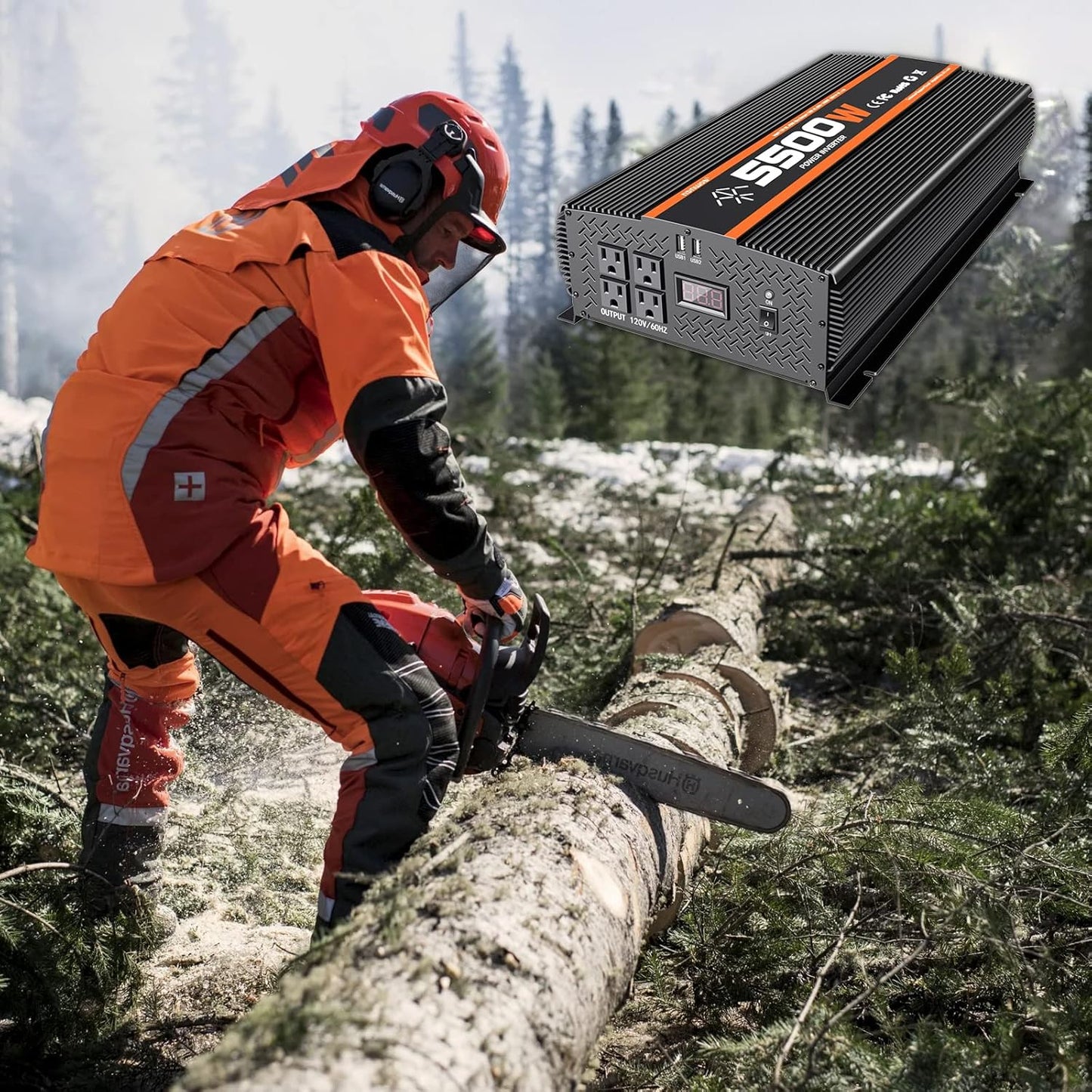 5500 Watt Inverter 5500W Inverter 12V to 110V/120V Power Inverter Truck RV Solar Power Inverter 5000 watt Inverter 12V to 110V Converter with LCD Display