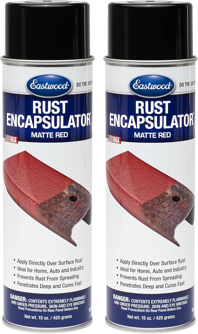 Eastwood Matte Red Rust Encapsulator 15 oz Aerosol Prevents Rust Corrosion Epoxy Fortified Low VOC Formula | 2 Pack