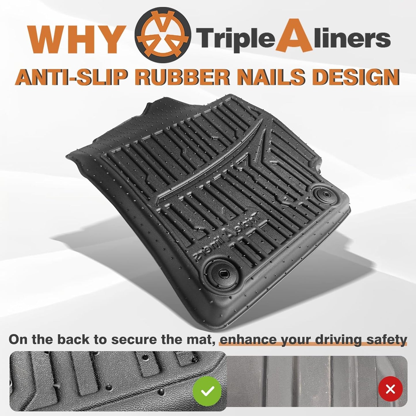 TripleAliners Floor Mats & Trunk Mat Full Set Compatible with 2024 2025 Kia K4 Sedan All Weather Liners TPE Custom Fit Anti-Slip Full Coverage Odorless Waterproof Cargo Liners(Trunk Mat+ Floor Mats)