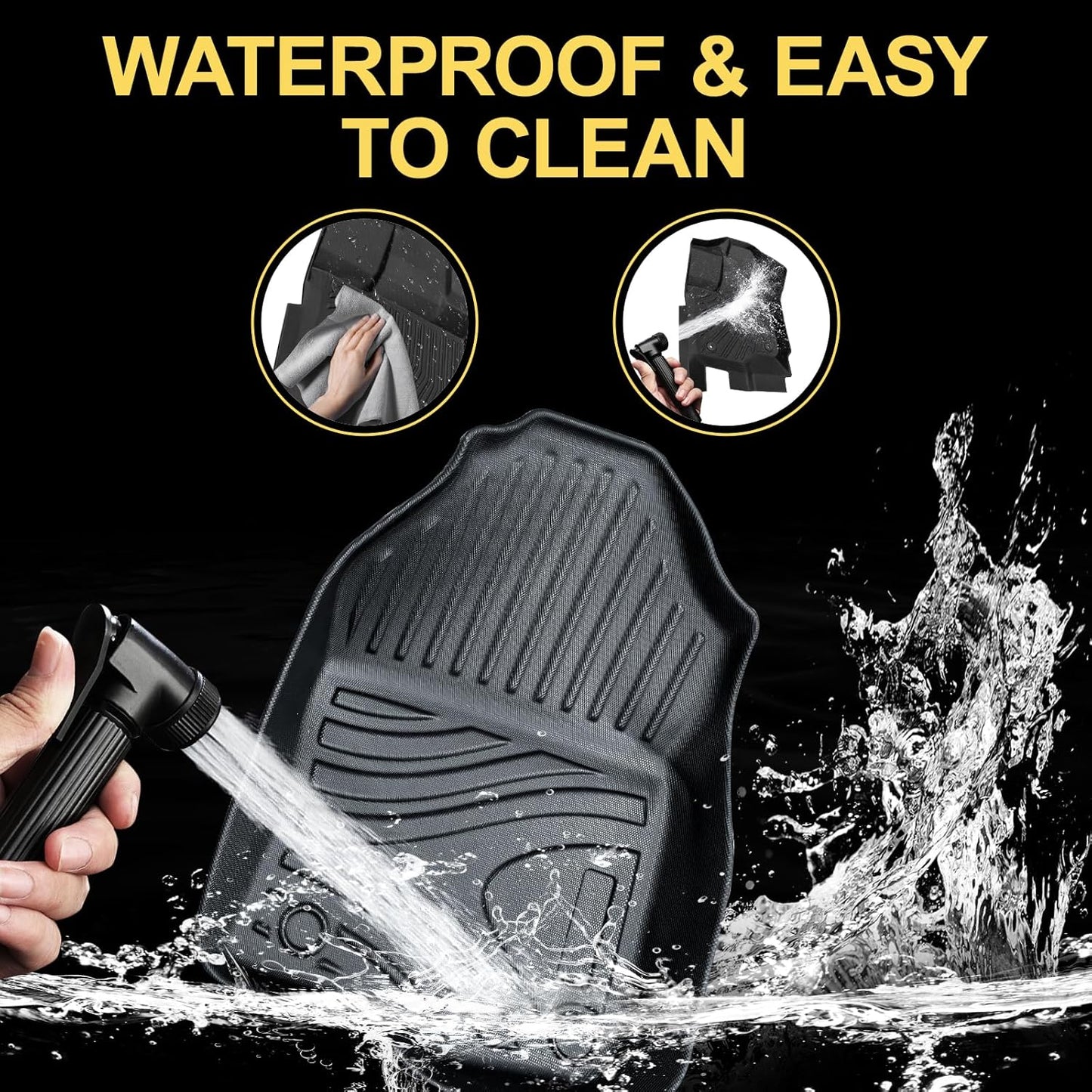 Full Set Floor Mats Custom Fit for 2023 2024 2025 Honda CR-V (Include Hybrid) All Weather Floor Mats 2025,Front&Rear Row Mats Liners &Trunk Bed mat,Honda CR-V Accessories 2025(4 PCS)