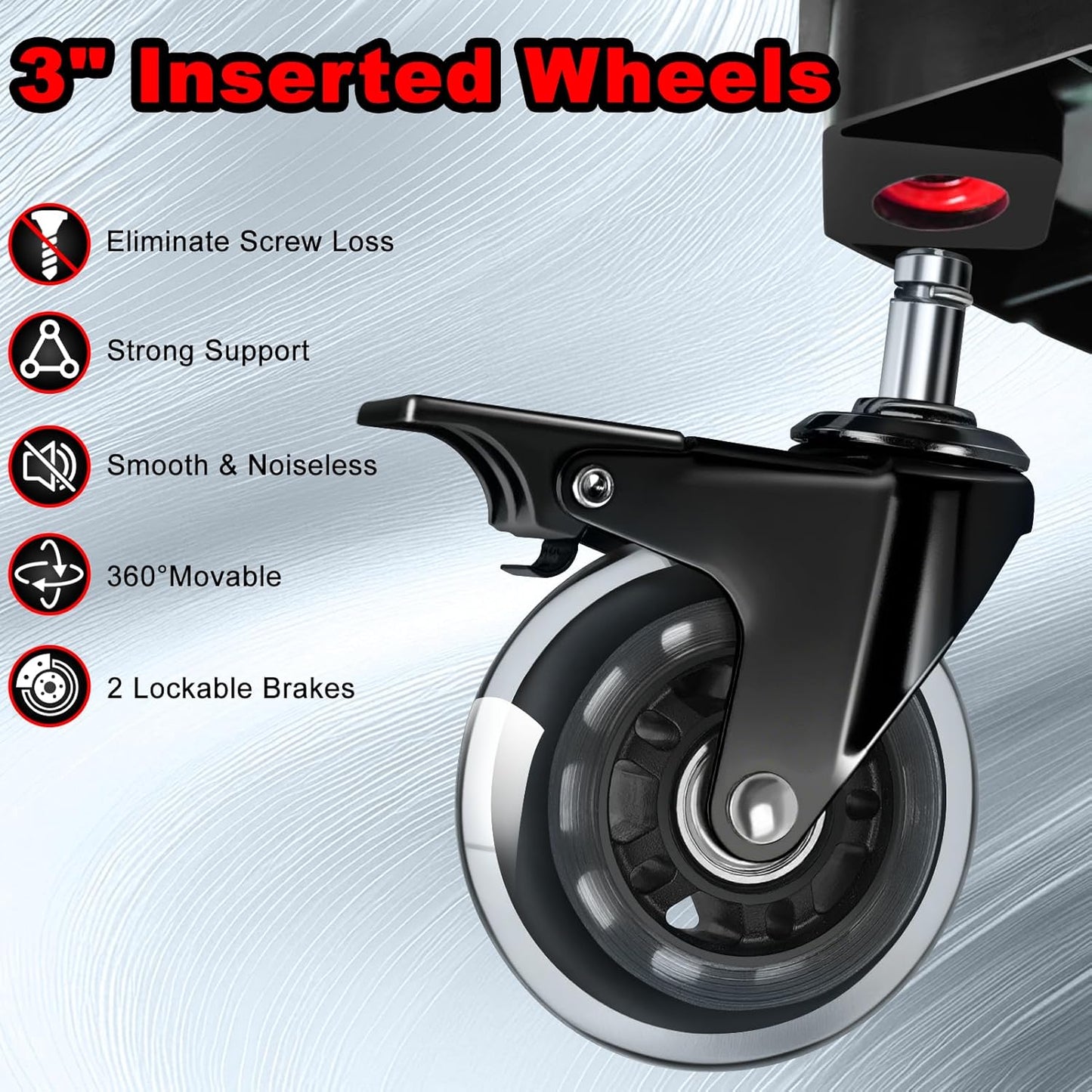 Rolling Shop Stool with Wheels, Garage Mechanic Shop Chair with Handle Backrest, Adjustable Height Work Stool, Roller Seat with Tool Tray Storage, Heavy Duty, 330 LBS Capacity, Red