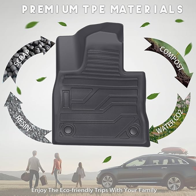 KARPAL Floor Mats Fit for 2020-2026 Ford Explorer 6 & 7 Seats, 3D Custom Fit 1st & 2nd Row Liner, TPE All Weather Floor Liners for Explorer Active/ST-Line/ST/Platinum/XLT
