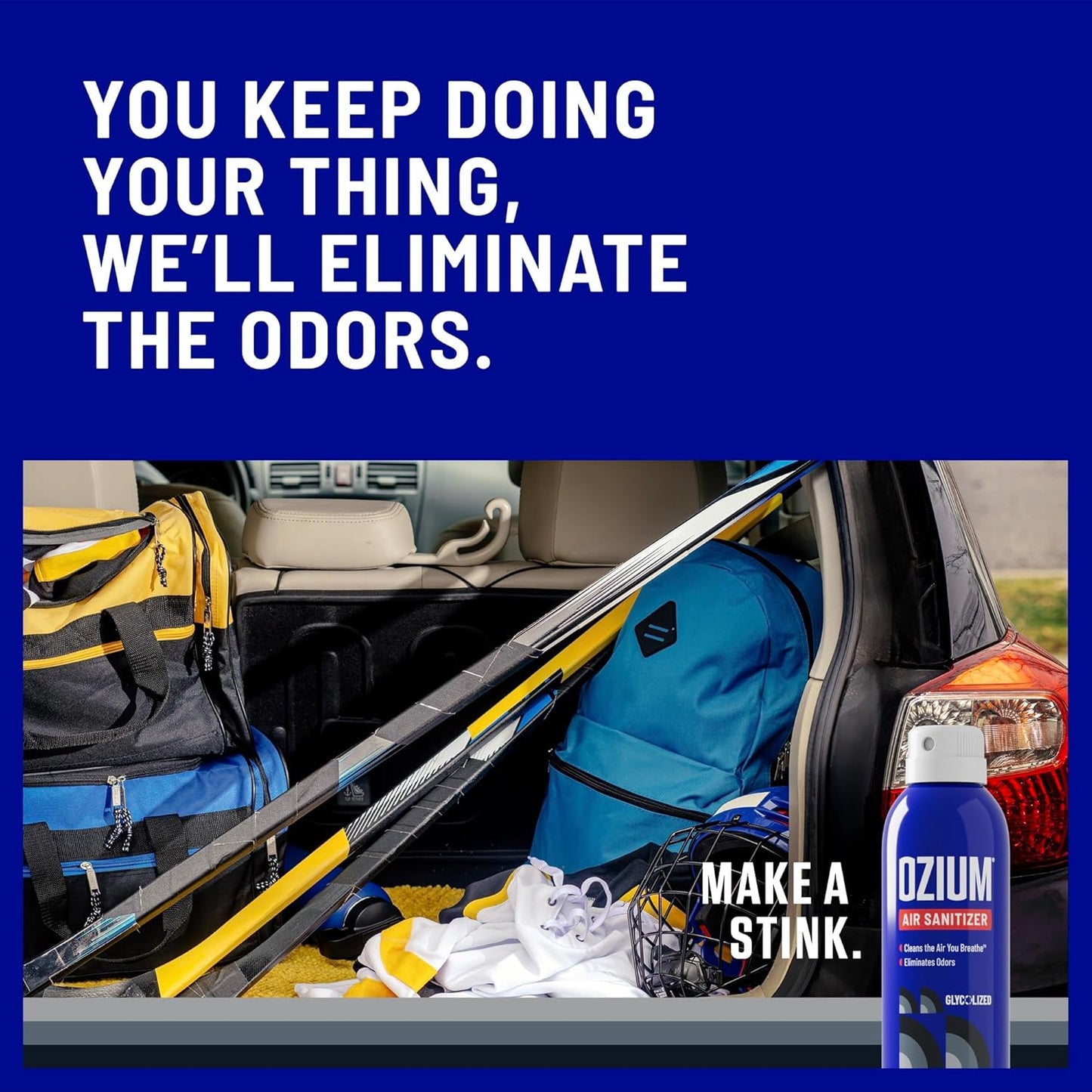 Ozium 3.5 Oz. Air Sanitizer & Odor Eliminator for Homes, Cars, Offices and More, Carbon Black Scent, 4 Pack