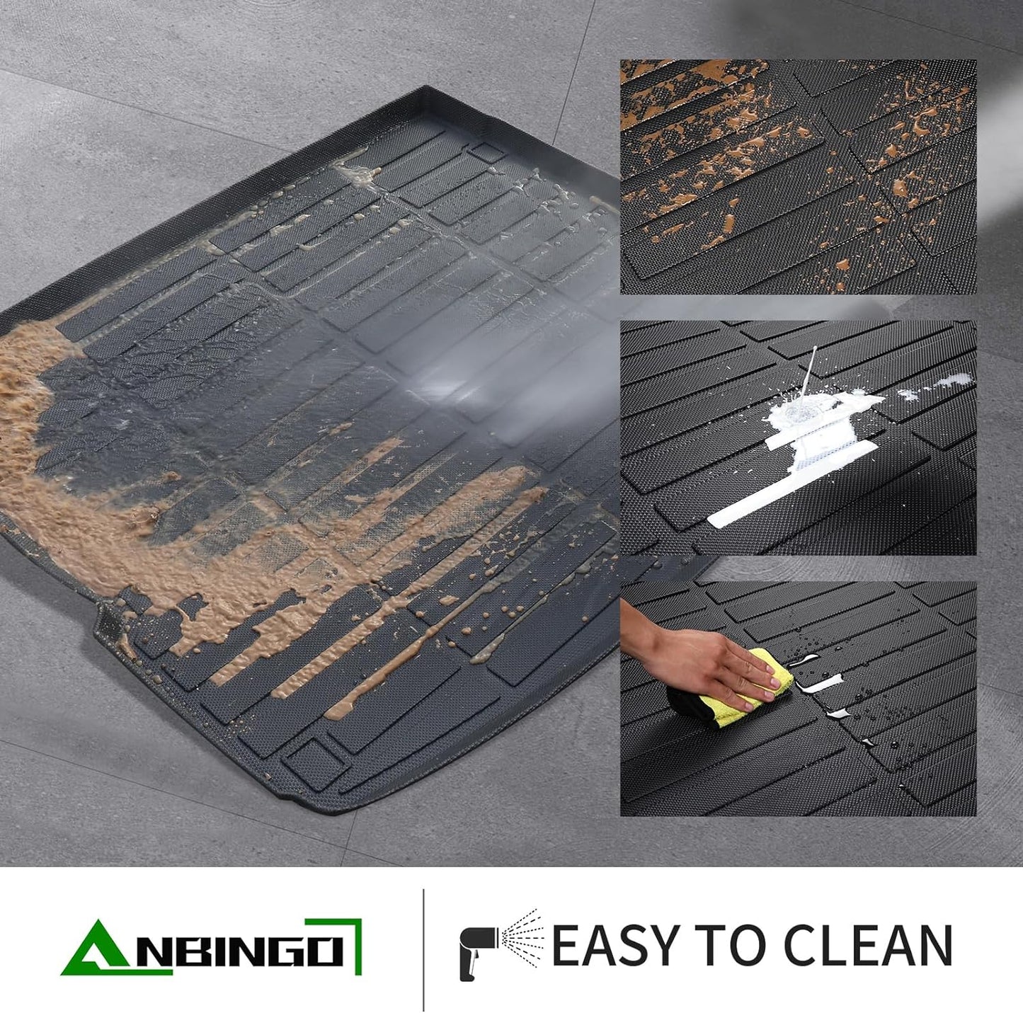 ANBINGO®-Floor Mats & Cargo Liner for 2016-2021 Grand Cherokee/Grand Cherokee WK 2022 2023 (Not for L) All Weather Grand Cherokee Floor Liner Trunk Mat TPE Accessories