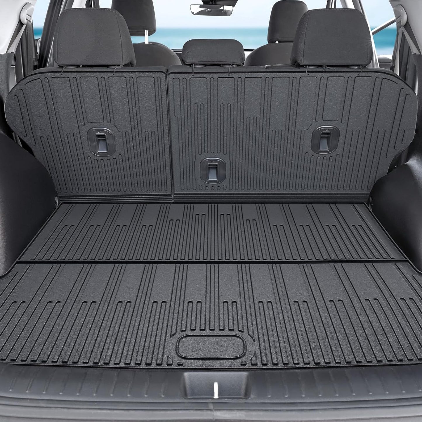 Floor Mats Set for 2023-2025 2026 Kia Sportage Gas, Full Coverage All Weather Floor Mats Cargo Mat with Backrest Protectors & Door Sill Guards for Sportage Accessories (No for Hybrid)