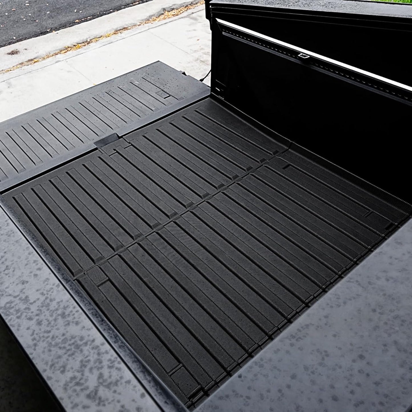 OEDRO Truck Bed Mat Fit for 2023 2024 2025 Tesla Cybertruck, TPE All Weather Protection Heavy Duty Pickup Truck Bed Liner for 2024 Tesla Cybertruck Accessories, Black